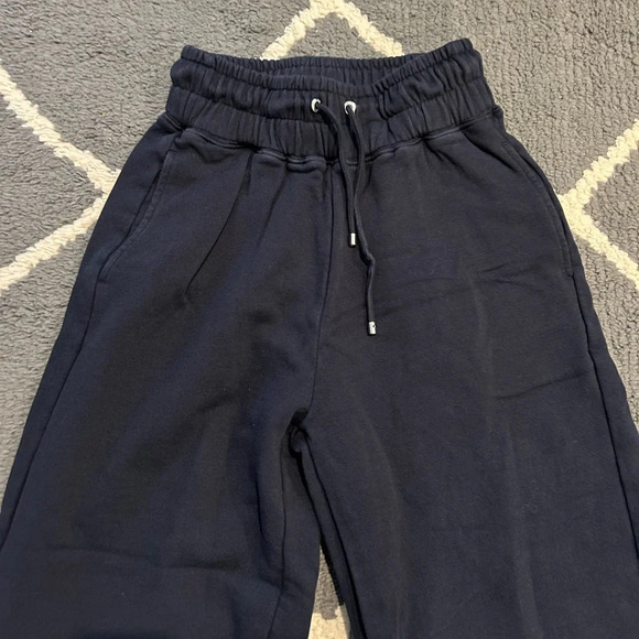 Frame Wide Leg Sweatpants Dark Navy - Picture 3 of 7